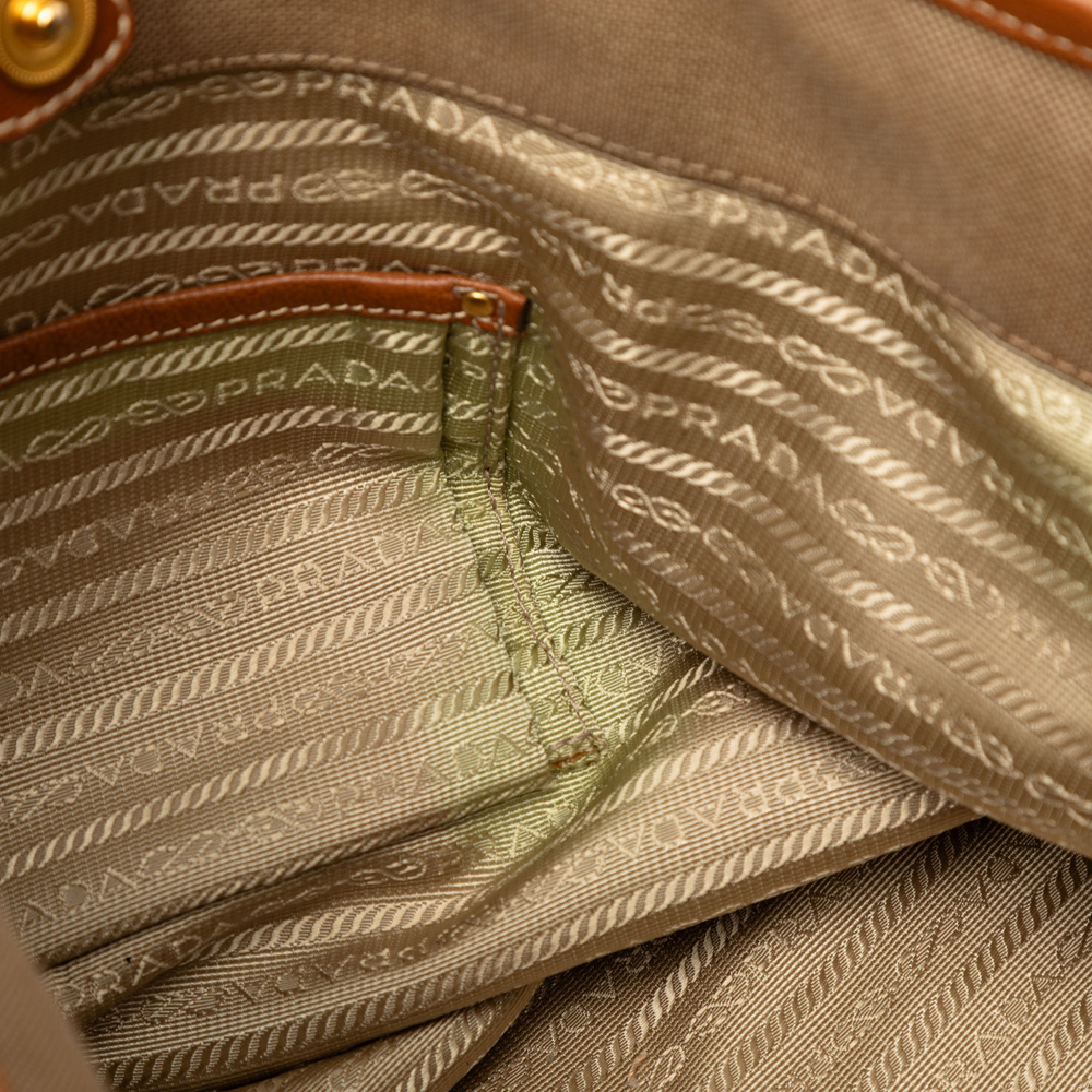 Pre-Loved Prada Canvas Canapa Logo Convertible Tote - Picture 7 of 8
